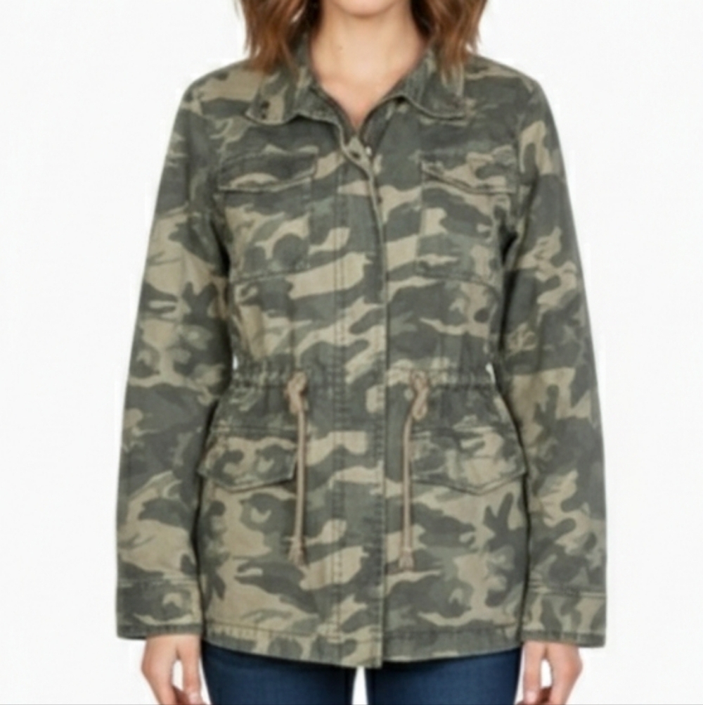 Camouflage Utility Jacket Green Camo Jacket From Old Navy Women's Size Medium